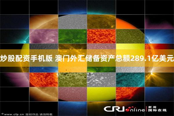 炒股配资手机版 澳门外汇储备资产总额289.1亿美元