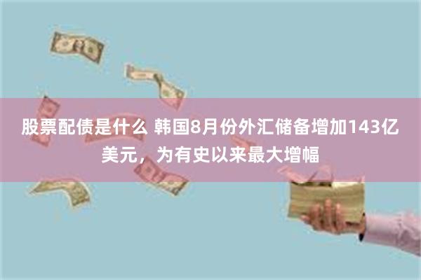 股票配债是什么 韩国8月份外汇储备增加143亿美元，为有史以来最大增幅